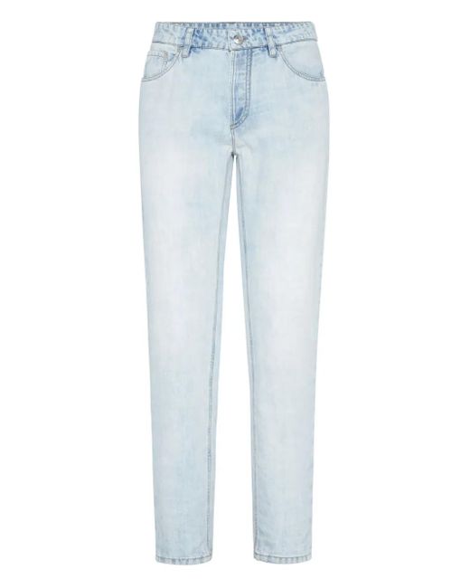 Jeans Con Applicazione Logo di Brunello Cucinelli in Blue da Uomo