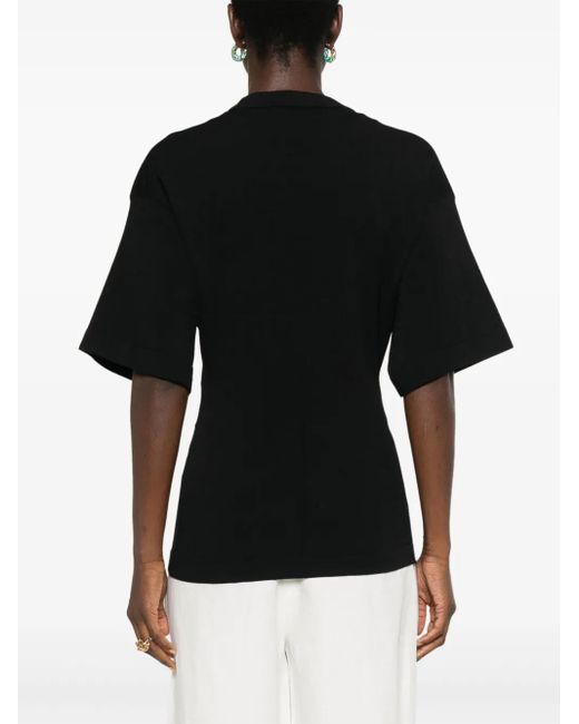 Plan C Black Knitted T-Shirt