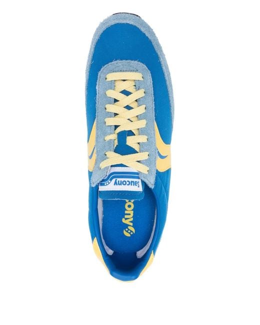 Saucony Blue Suede Logo Stripe Trainers for men