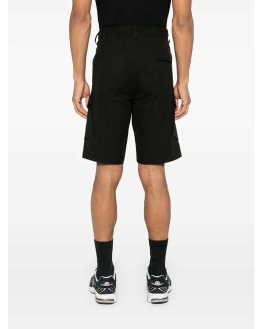 Herno Shorts Met Geplooid Detail in het Black voor heren