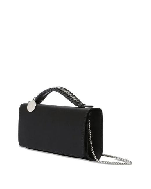 Clutch Falabella Con Manico Intrecciato di Stella McCartney in Black