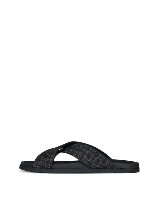Givenchy Black Crossed-Strap Sandals for men