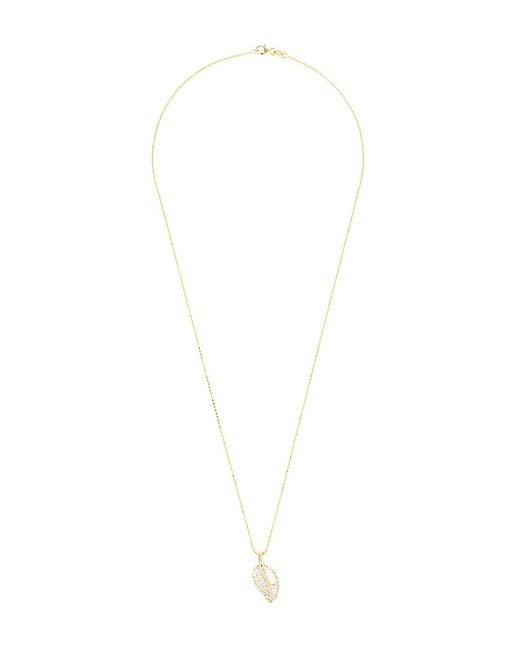Anita Ko Multicolor 18Kt Palm Leaf Diamond Pendant Necklace