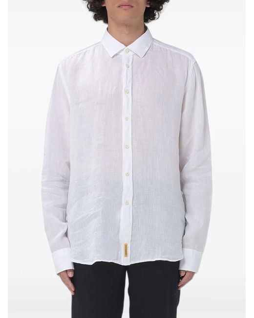 B.D. Baggies White Long-Sleeve Button-Down Shirt for men