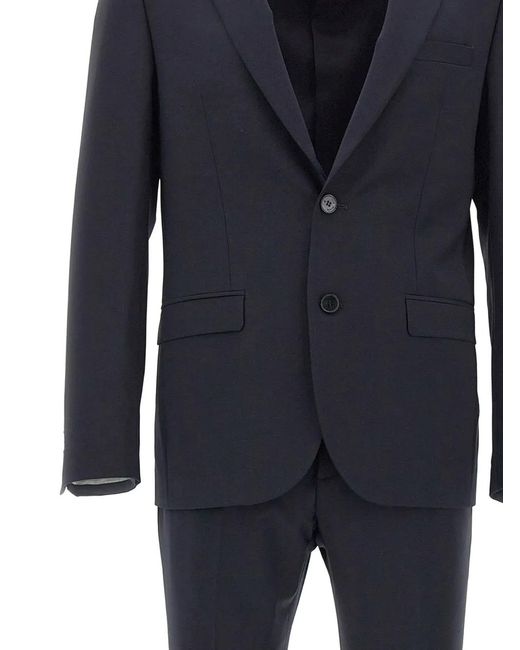 Manuel Ritz Blue Single-Breasted Slim-Fit Suit for men