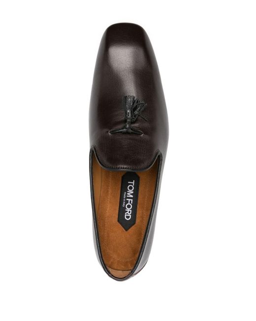 Tom Ford Brown Tassel-detail Leather Loafers for men