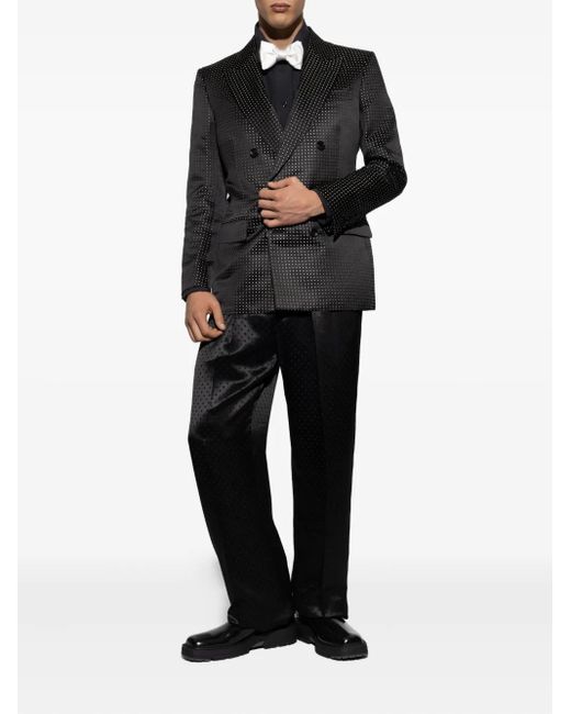 Tom Ford Black Polka Dot-Pattern Trousers for men