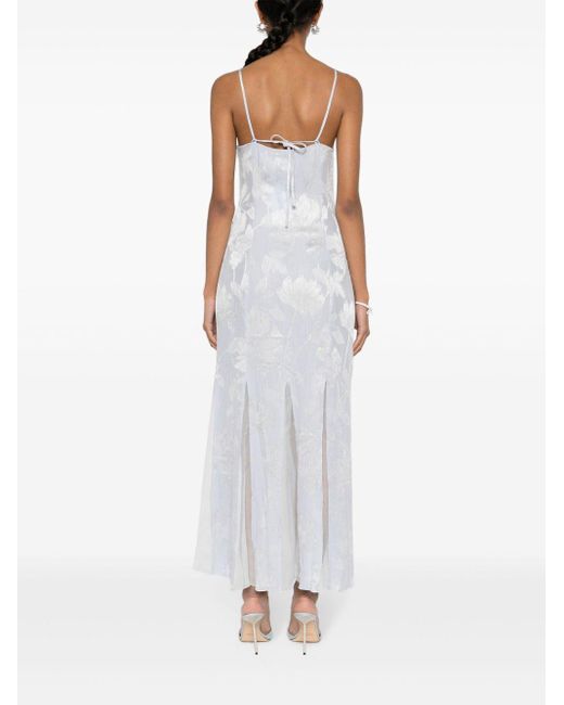 Paloma Wool White Maddox Patterned-jacquard Dress