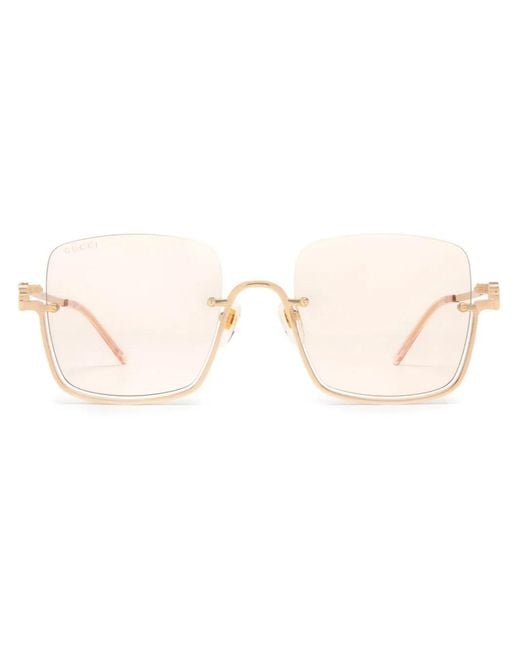Gucci Natural Square-Frame Sunglasses