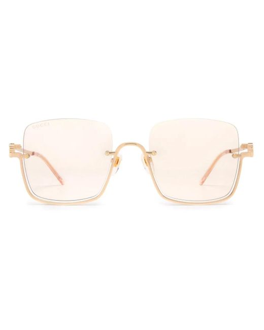 Gucci スクエアフレーム サングラス Natural