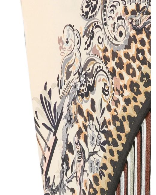 Etro White Leopard-Print Shawl