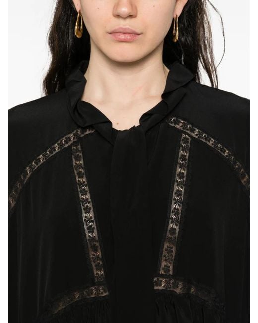 P.A.R.O.S.H. Black Kleid Mit Rüschen