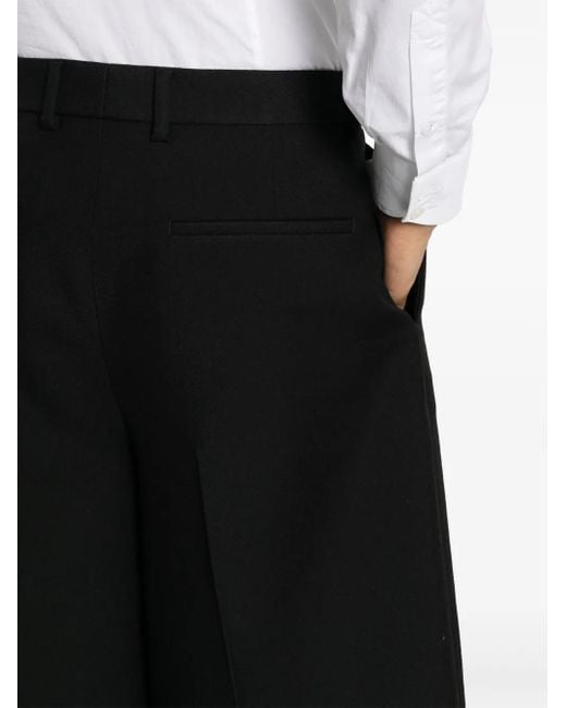 Gucci Black Wide-Leg Cropped Trousers for men
