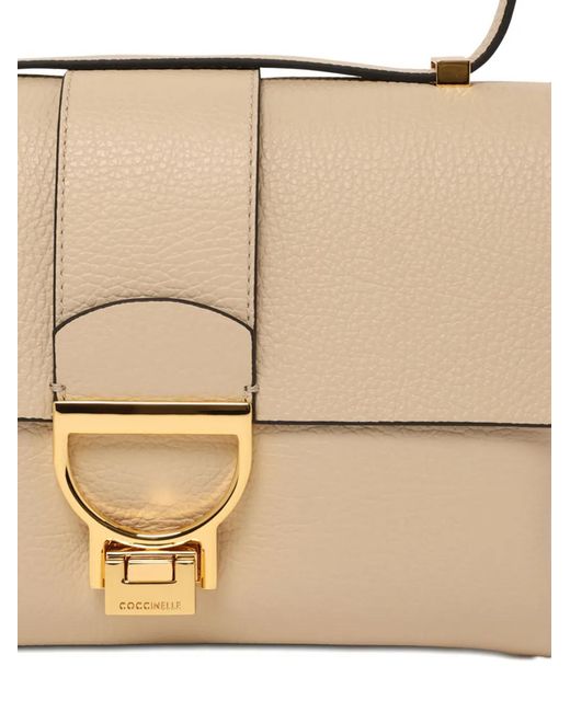 Coccinelle White Arlettis Leather Shoulder Bag