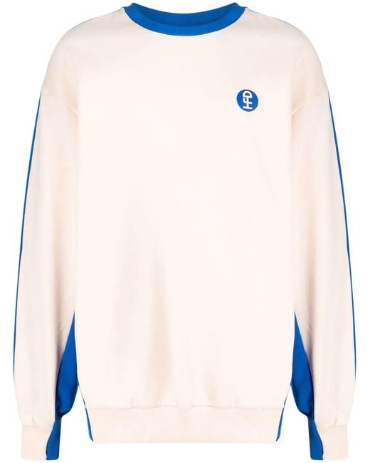 Honey Fucking Dijon White Two-Tone Logo-Print Sweatshirt
