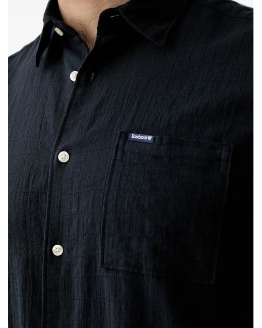 Barbour Black Kingswood Short-Sleeved Shirt for men