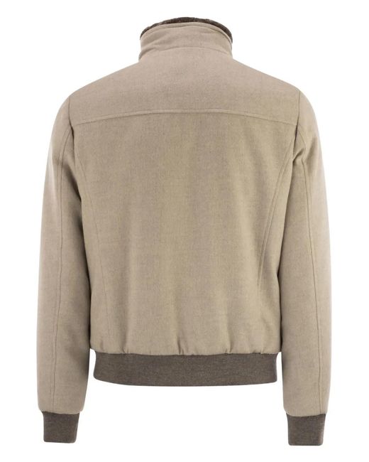 Moorer Natural Padded Bomber Jacket for men