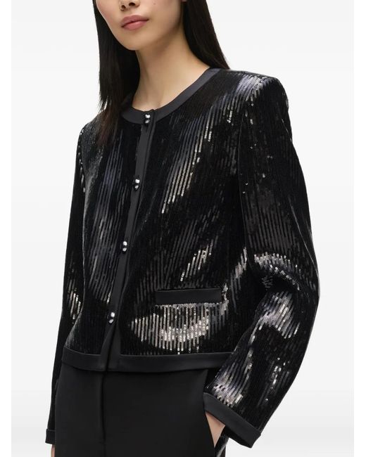 Karl Lagerfeld Black Sequin Jacket