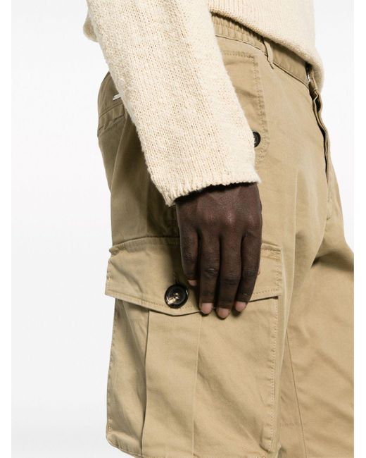DSquared² Natural Straight-leg Cotton Cargo Trousers for men