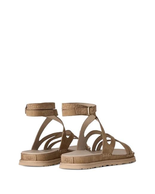 Ugg Brown Goldengaze Buckled-Strap Sandals
