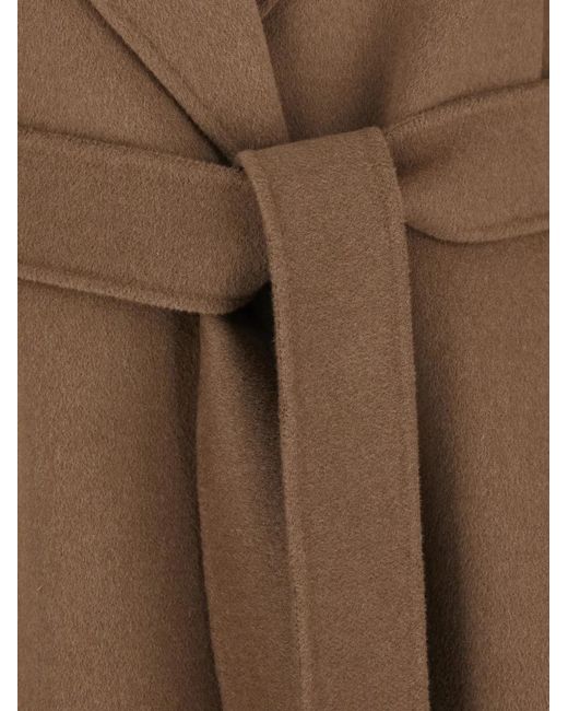 Max Mara Brown Wool Long Coat