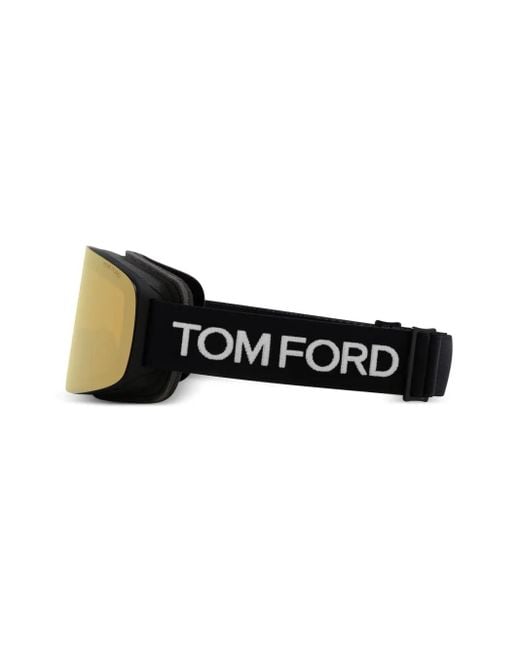 Tom Ford Yellow Printed Ski Goggles