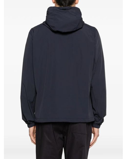 Giacca Con Cappuccio E Zip di Herno in Blue da Uomo