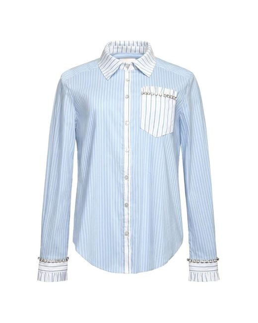 Cinq À Sept Blue Chemise Dorsia À Rayures