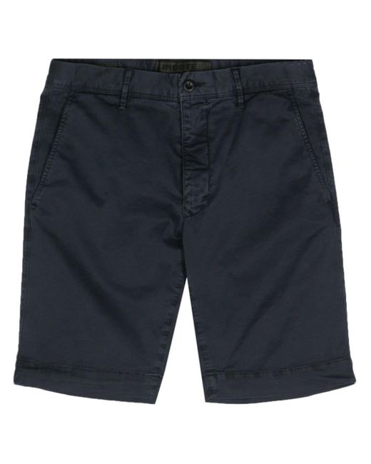 Incotex Blue Logo-embroidered Shorts for men