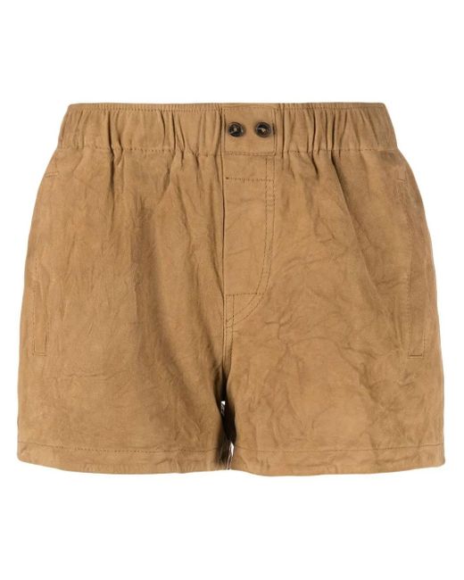 Zadig & Voltaire Natural Paxi Suede Shorts