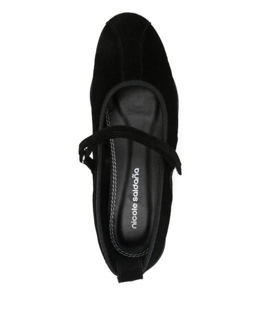Nicole Saldanã Black Sophie Suede Flats