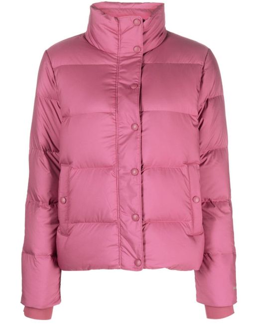 Patagonia Pressstud Down Puffer Jacket in Pink Lyst