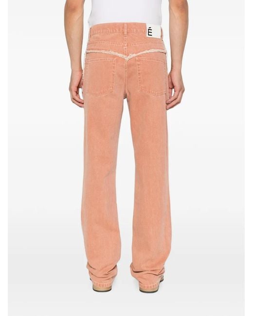 Etudes Studio White Jean Bootcut À Bords Francs