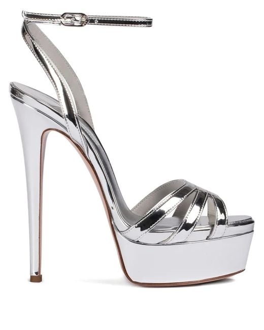 Le Silla White 140Mm Lola Platform Sandals