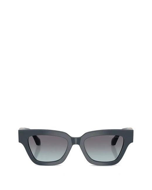 Giorgio Armani Gray Square-Frame Sunglasses