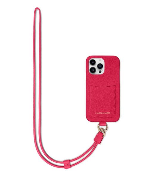 Maison De Sabre Iphone 14 Pro スリング カードスロット ケース Blue