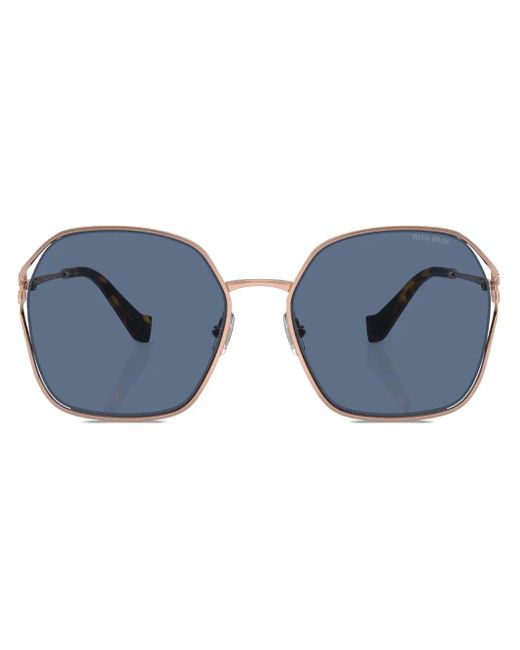 Miu Miu Blue Oversized-Frame Tinted Sunglasses