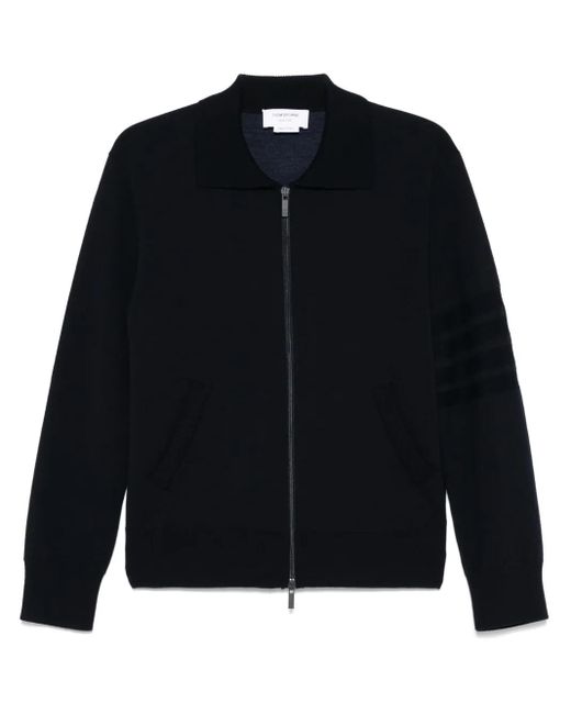 Thom Browne 4-Bar Cardigan Mit Reißverschluss in Blue für Herren