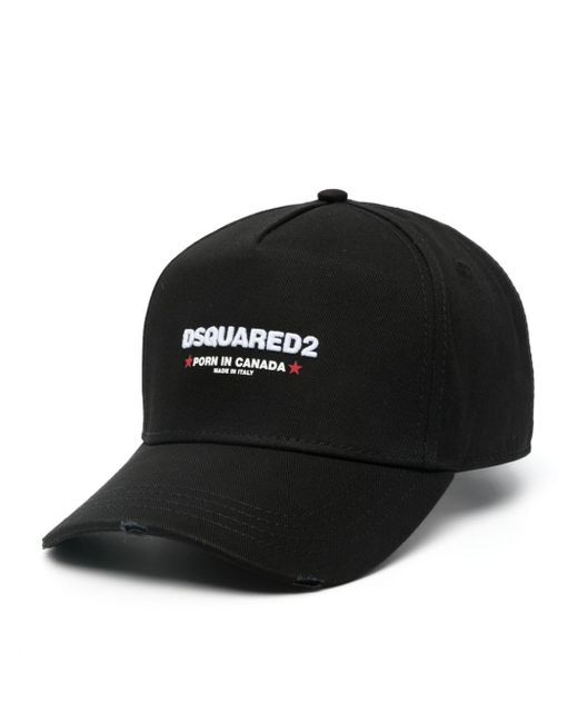 DSquared² Black Rocco Twill Hat for men