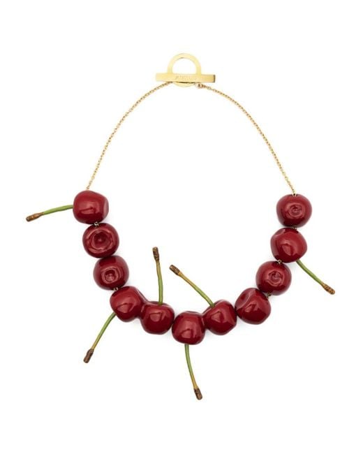 Collar Cherry con esmalte Jacquemus de color Red
