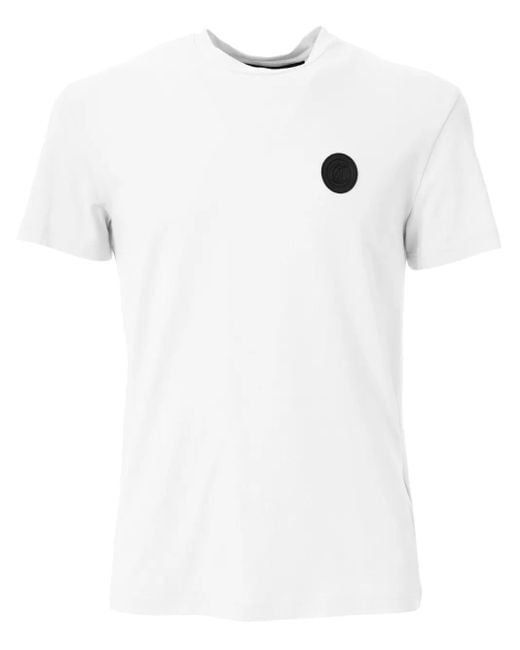 Just Cavalli White Logo-Appliqué T-Shirt for men