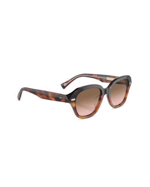 Brunello Cucinelli Brown Bc4004S Round-Frame Sunglasses
