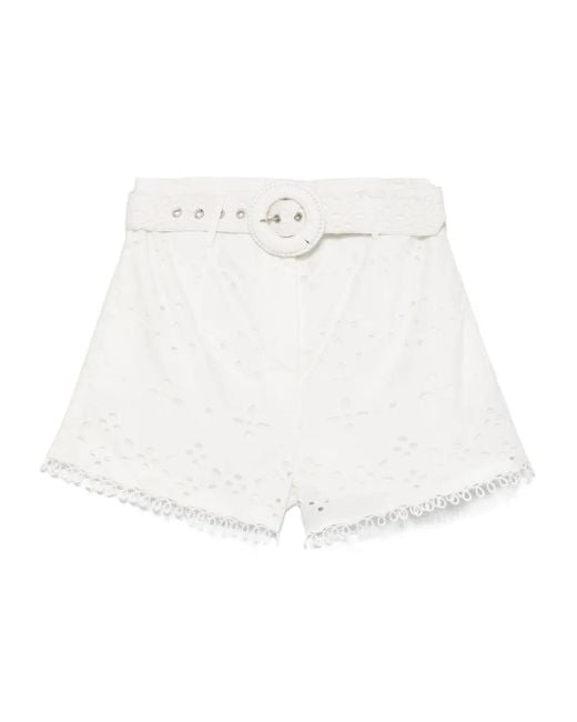 Hemant Nandita Women's White Adya Shorts