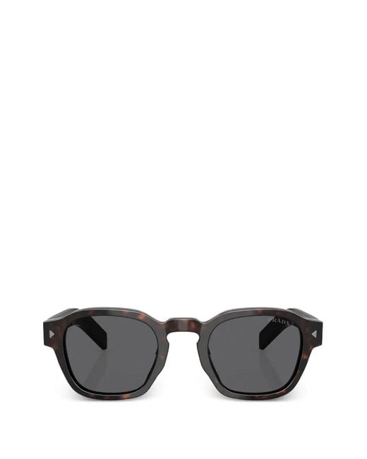 Prada Gray Sonnenbrille Mit Eckigem Gestell