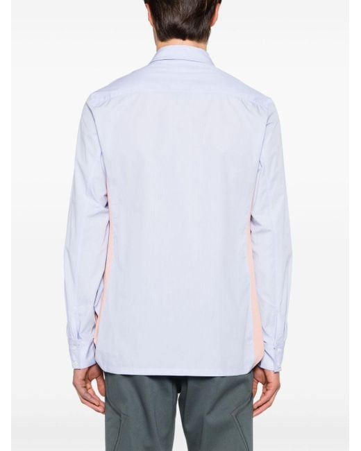 Kiko Kostadinov White Striped Cotton Shirt for men