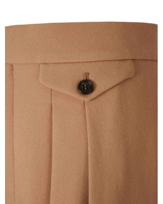 Chloé Natural High-Rise Gathered Pants