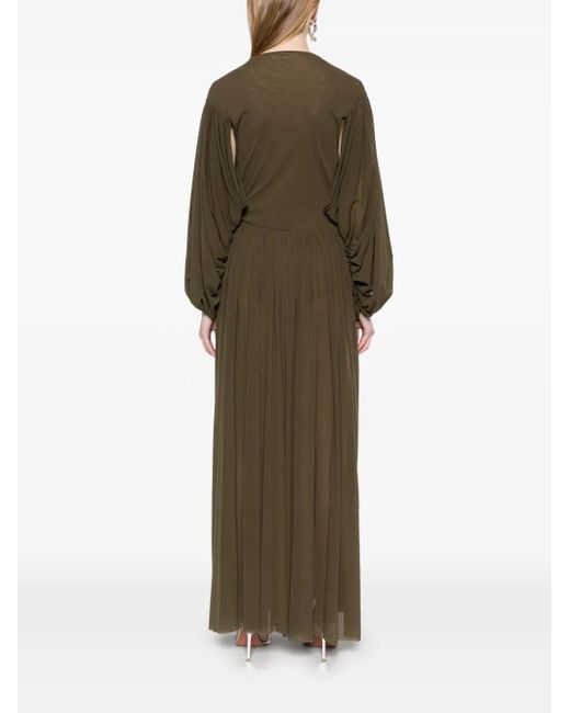 Philosophy Di Lorenzo Serafini Maxi-Jurk Met V-Hals in het Green