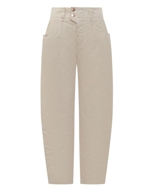 Isabel Marant White Oumaya High-Waisted Pocket Trousers