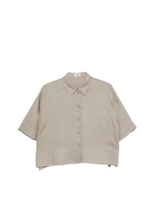 Drykorn Gray Yarika Short-Sleeve Shirt