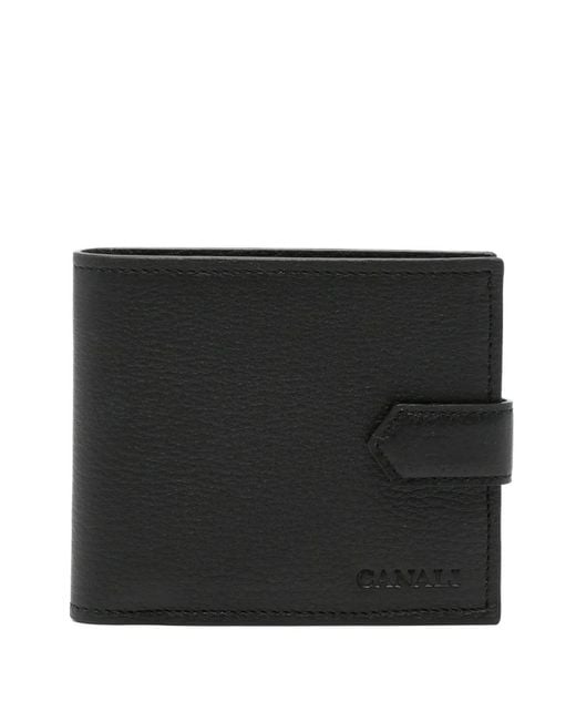 Canali Black Portefeuille En Cuir for men